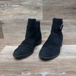 Cole Haan Putnam Black Suede Waterproof Ankle Boots Women's Size 8.5
